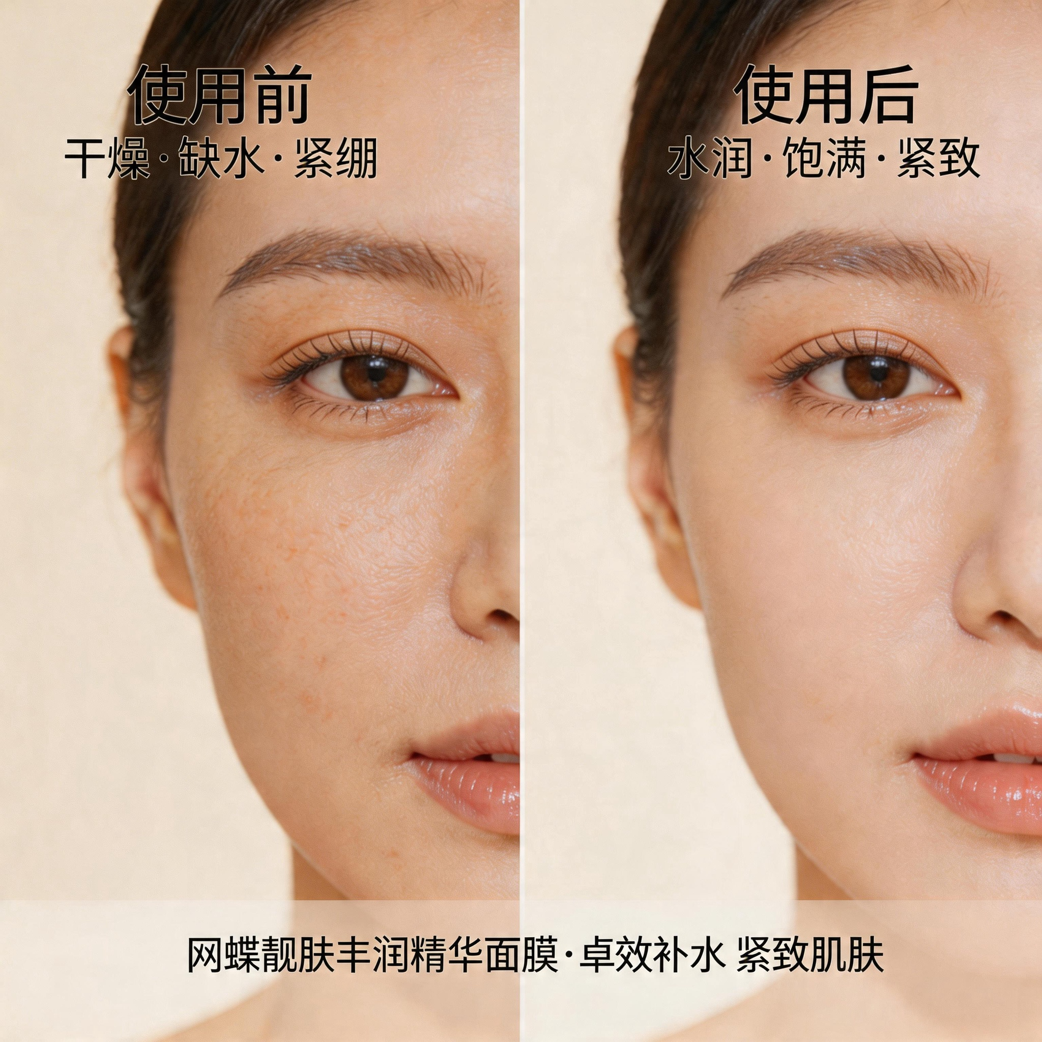 网蝶靓肤丰润精华面膜